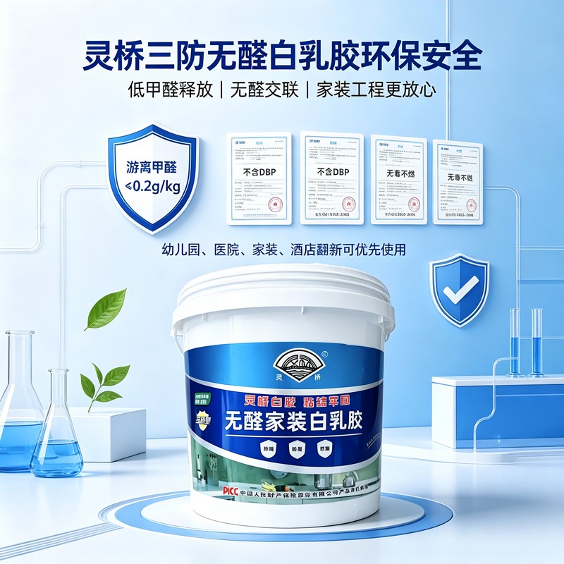 灵桥白乳胶 防潮防裂防霉 高粘结力家装白胶