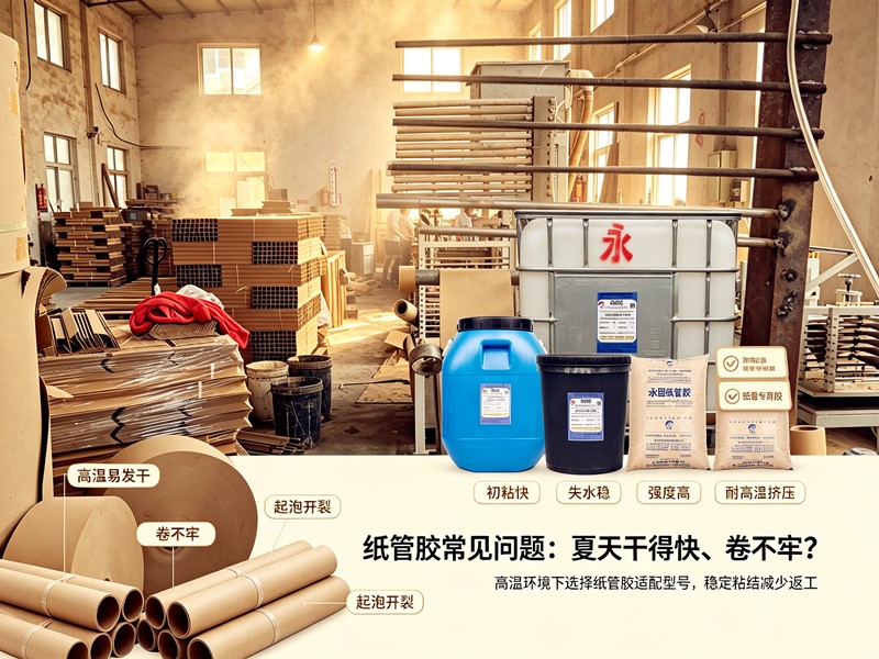 纸管胶夏天干燥太快卷不上？永固纸管胶夏季配方与选型指南